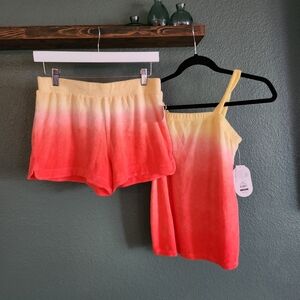 Womens Terrycloth Short/Tank Set Swim Cover Up